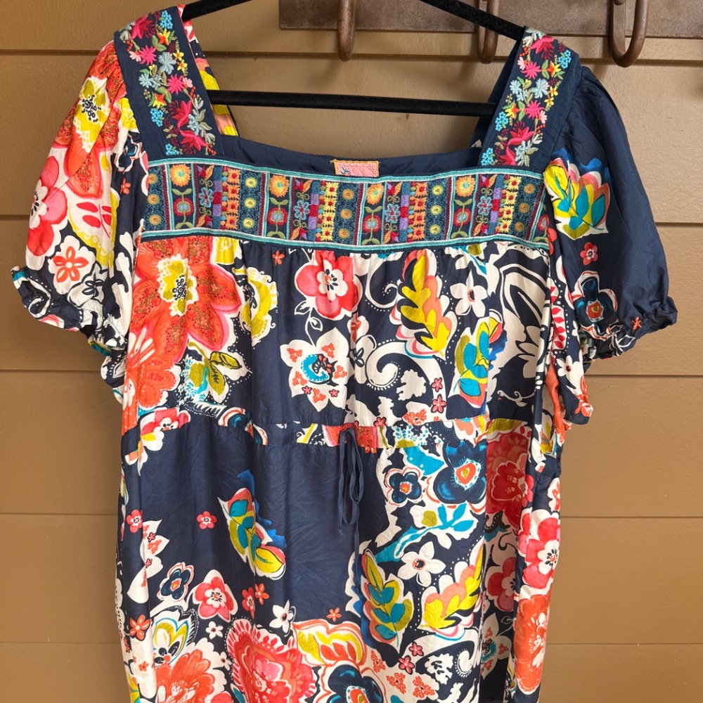 Johnny Was Vintage Babydoll Top - Picture 2 of 12
